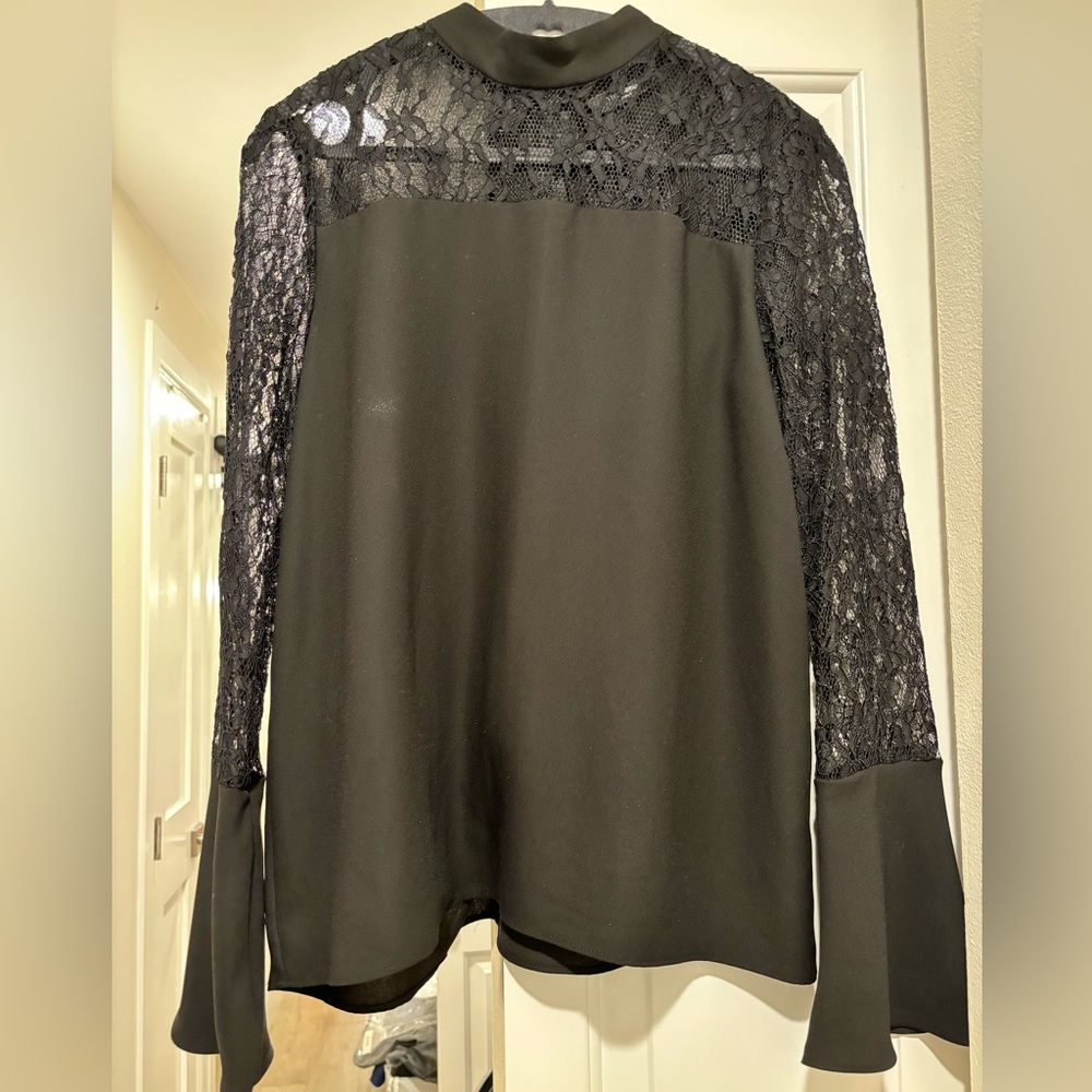 New - Black Blouse with Lace